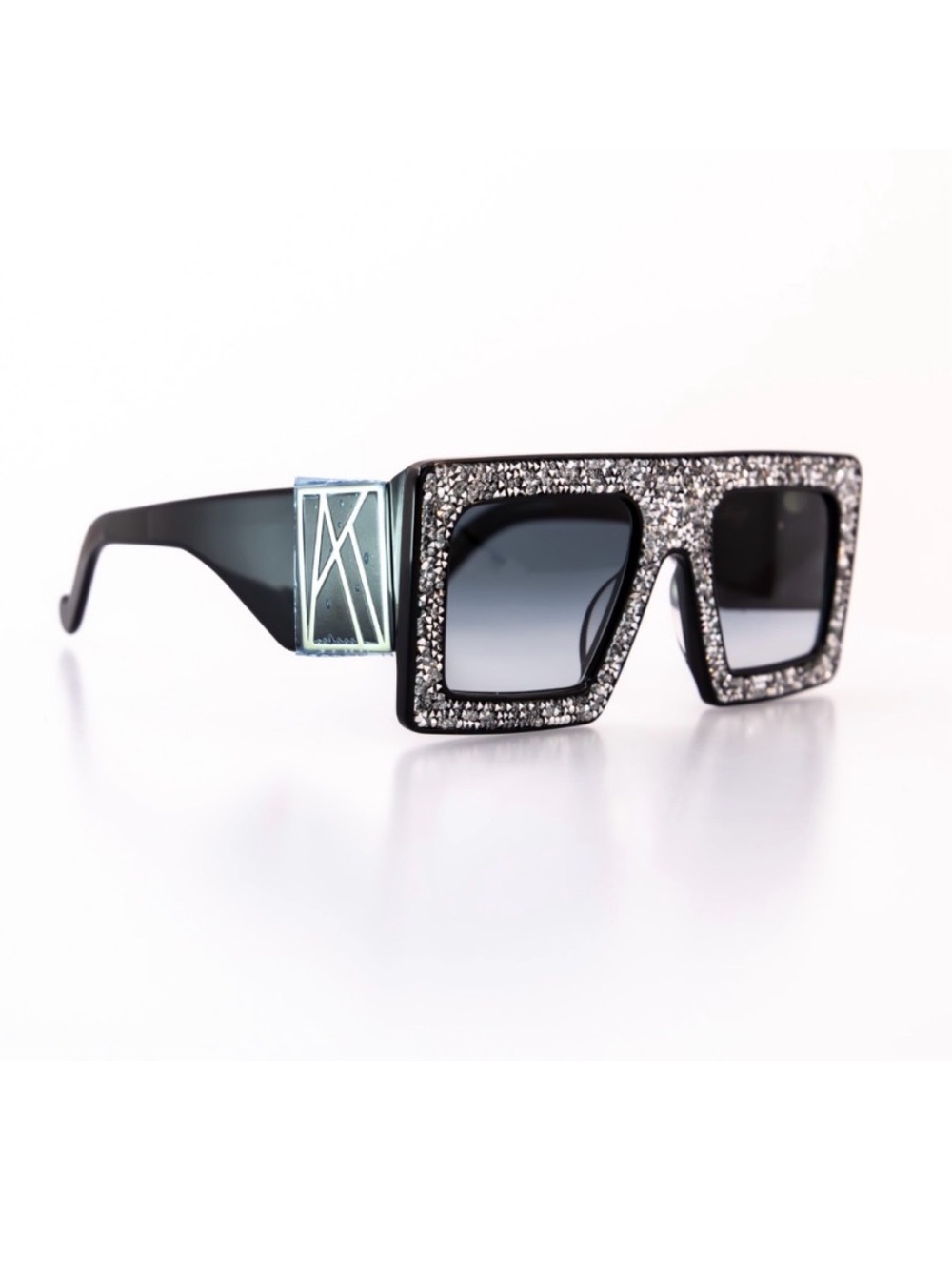 New Anna Karin Karlsson Mother Beep Ice Crystal Black Sunglasses Authentic